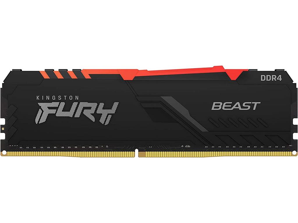 رم دسکتاپ DDR4 کینگستون 3200MHz مدل Kingston FURY Beast RGB ظرفیت 16 گیگابایت